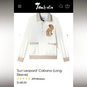 TOMBOLO Sun Leopards Cabana Long Sleeve Terrycloth Shirt